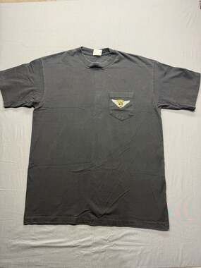 Vintage 90s Camel Cigarettes Wings Logo Pocket T-Shirt American Born Black XL